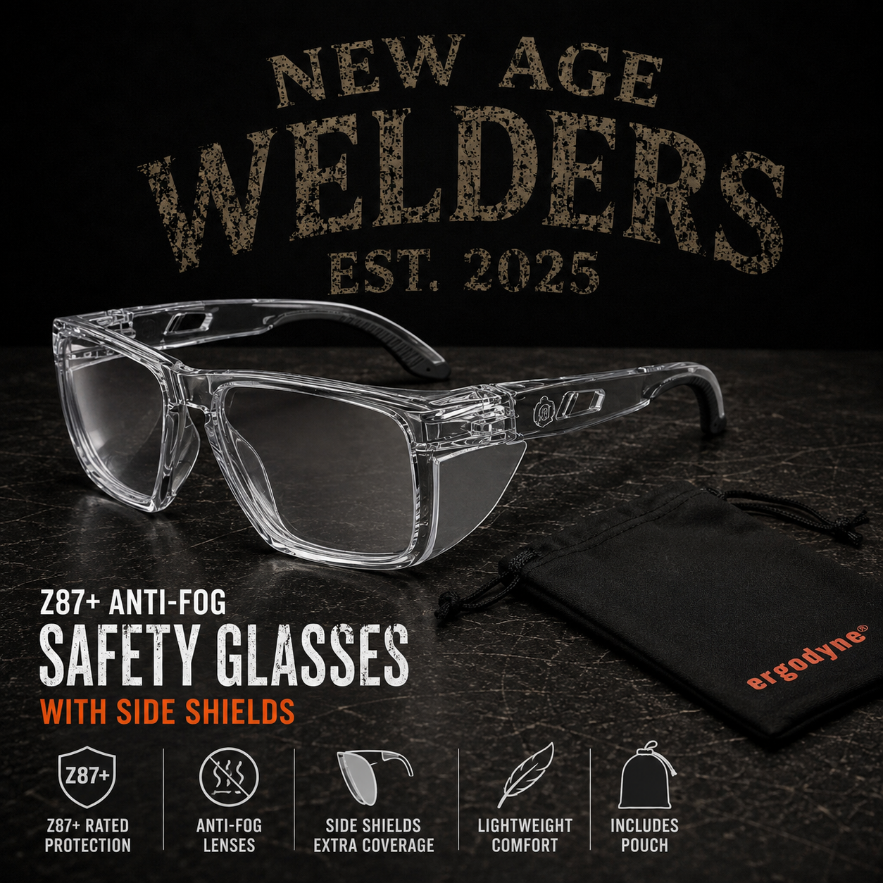 Z87+ Anti-Fog Safety Glasses with Side Shields